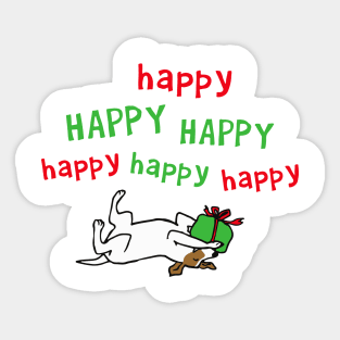 Jack Russell Terrier Happy Christmas Cute Dog Sticker